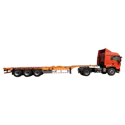Container skeletal semi-trailer