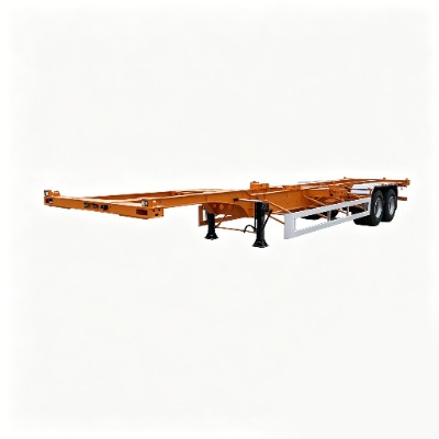 Container skeletal semi-trailer