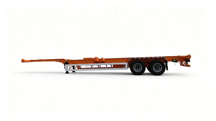 Container skeletal semi-trailer